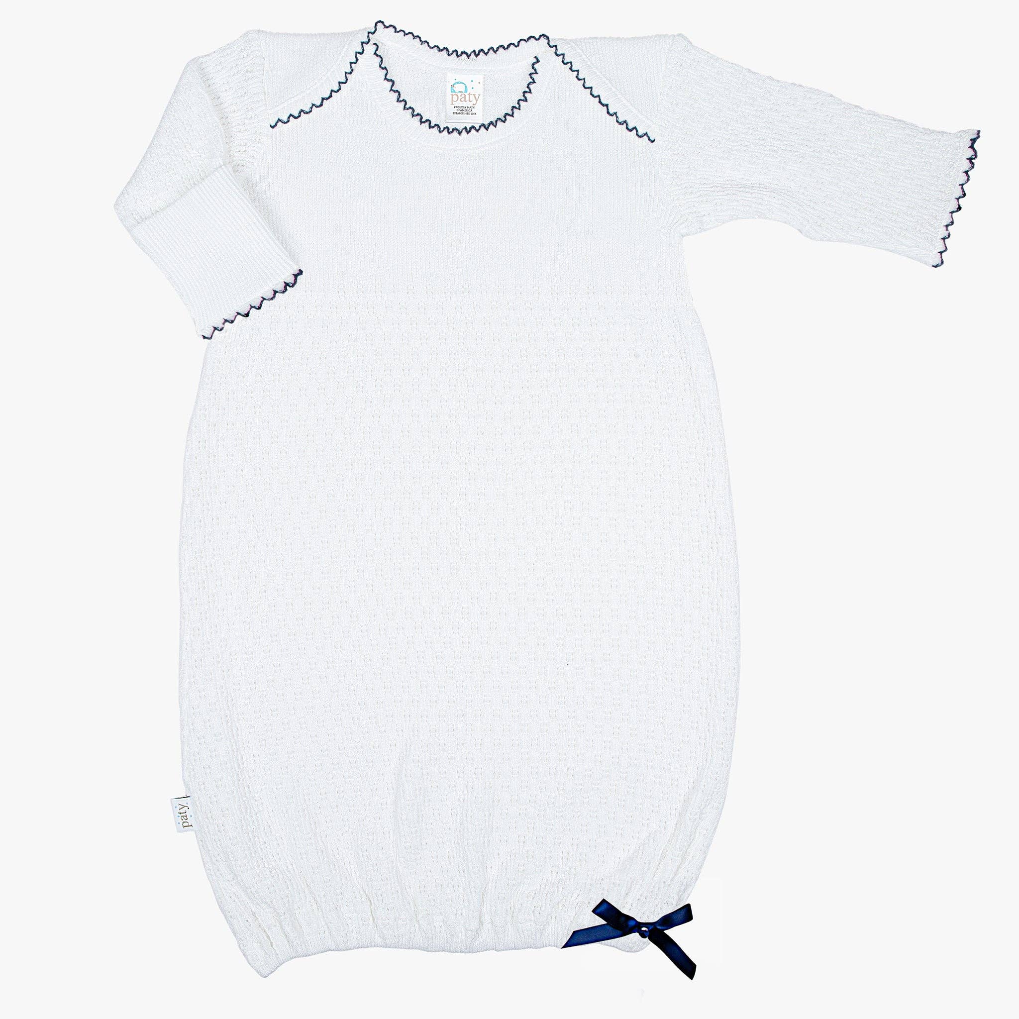 Paty Knit Overlap Shoulder Gown