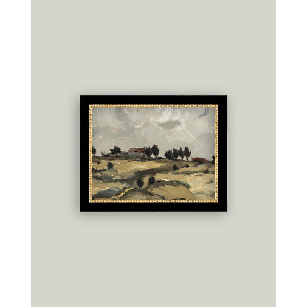 Hillside Home Framed Antique Art