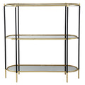 A&B Home 3-Tier Metal Console Table