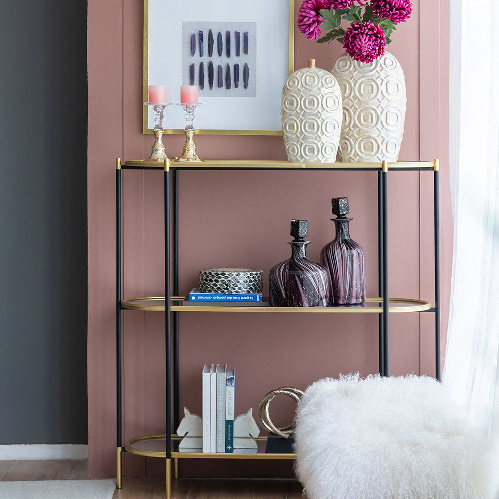 3-Tier Metal Console Table