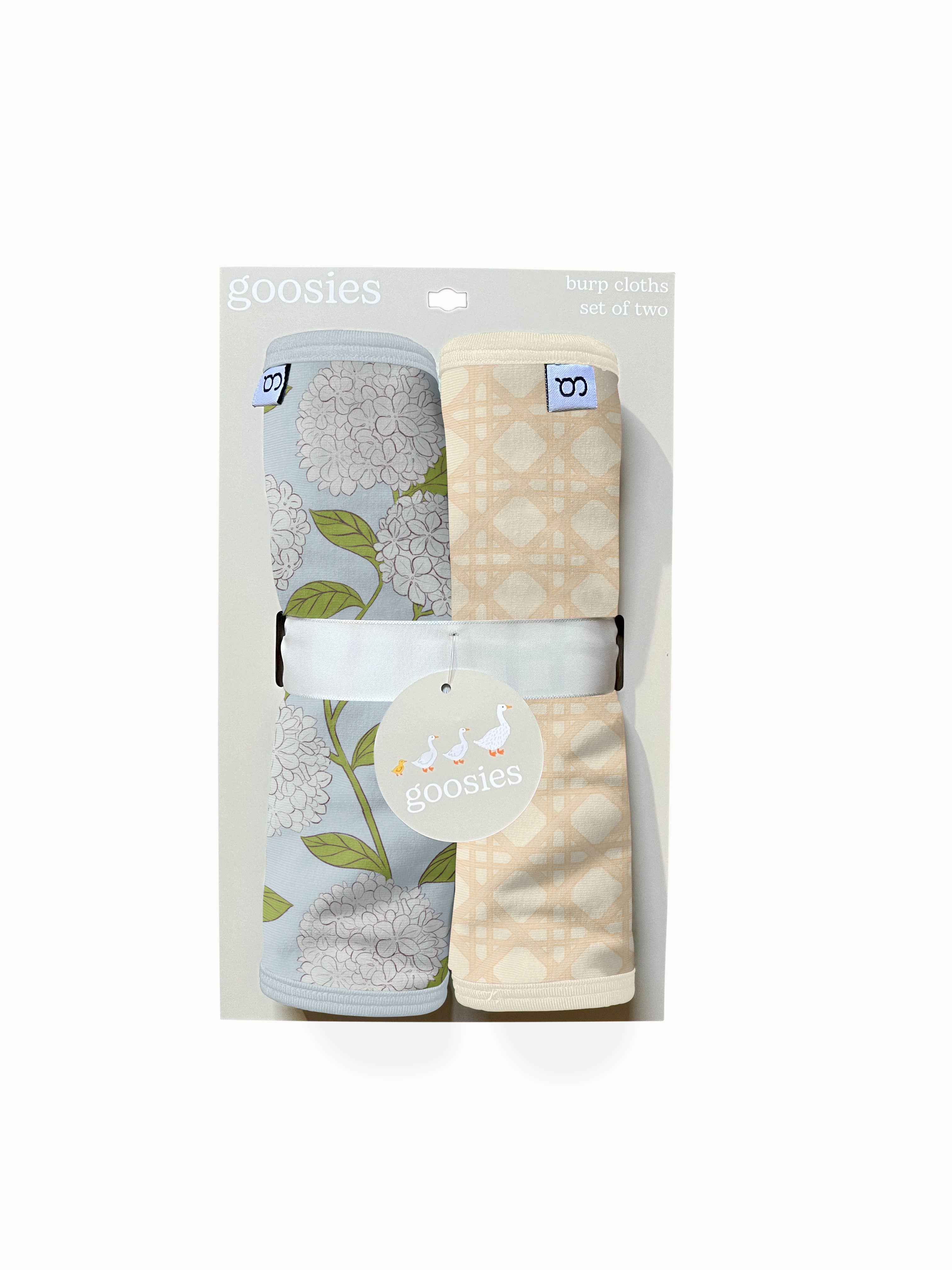 Burp Cloth Set, Hydrangeas