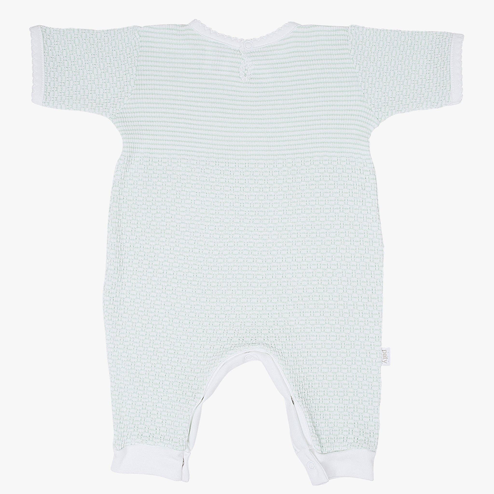 Paty Short Sleeve Knit Romper with Pima Binding