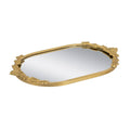 Mirror Tray with Gold Iron Floral Frame