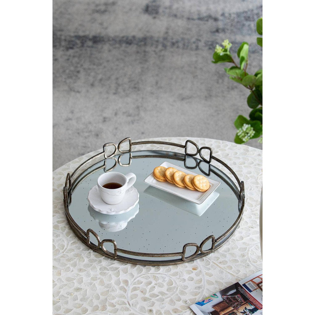 Round Mirror Tray - Large