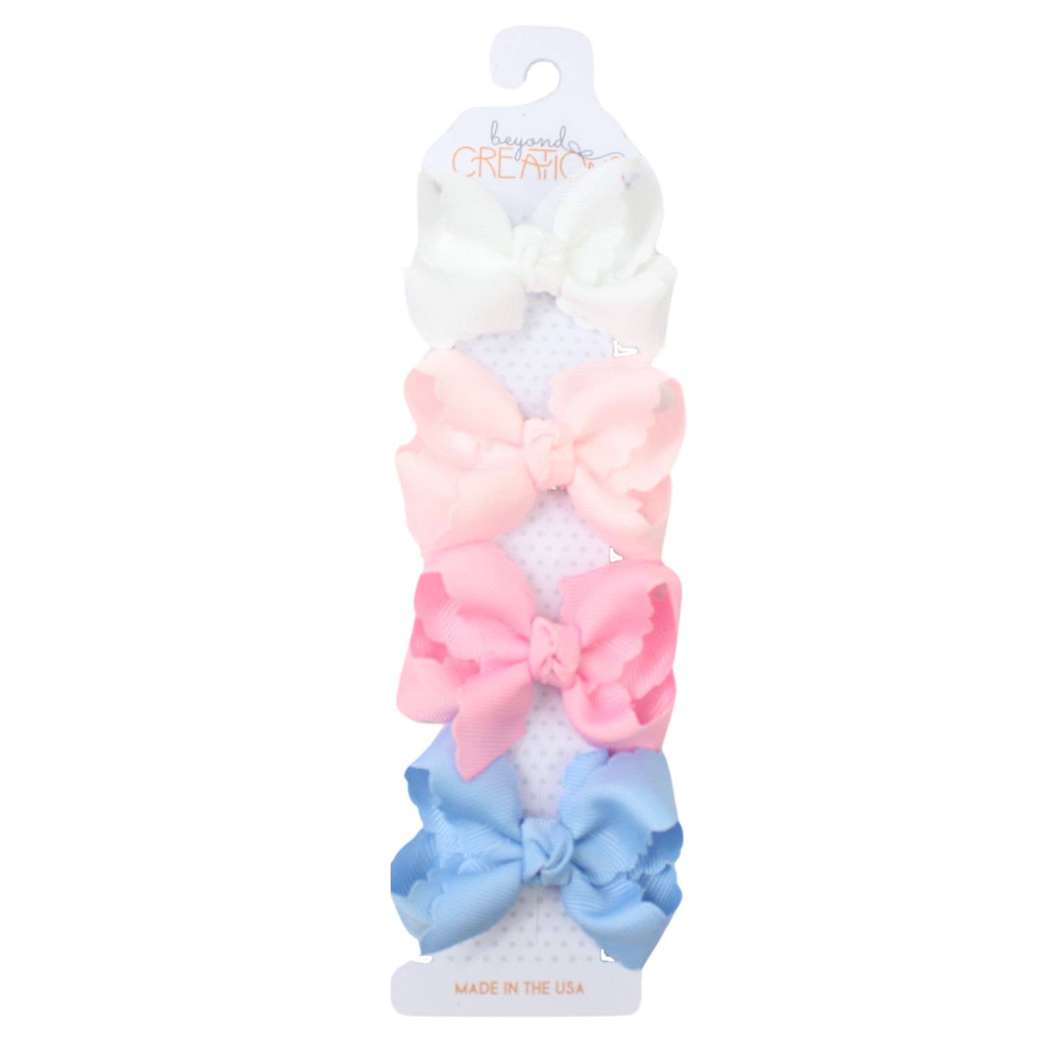 Scalloped Edge Bow, Set of 4