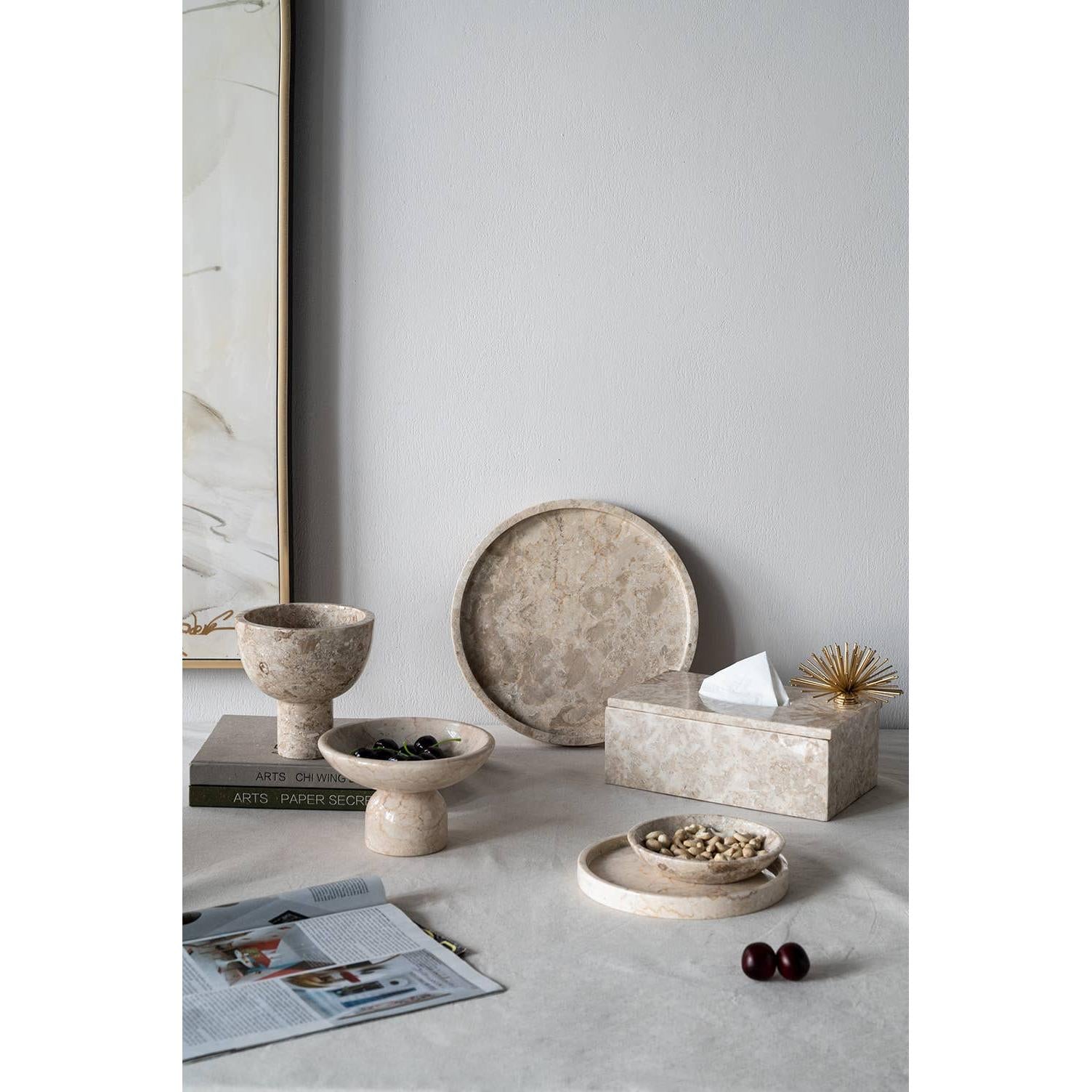 Marble Elegance Pedestal Bowl