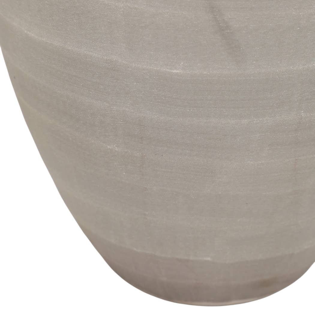 Rustic Gray Etched Glass Decorative Vase
