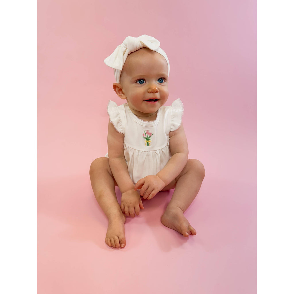 Pip Embroidered Flutter Bubble -Fancy Tulips