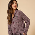 Sleep Soft Animal Print Slim Notch Collar PJ Set