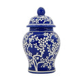 Small Chinoiserie Ceramic Decorative Tea & Ginger Jar 8"