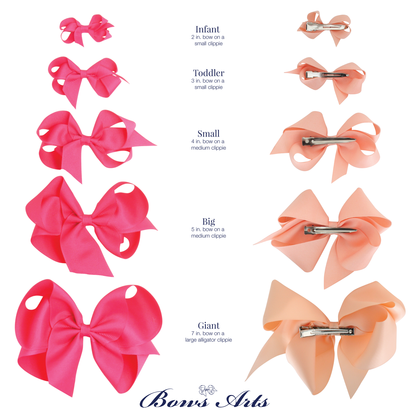 Small (4 in.) Classic Grosgrain Bow by Color