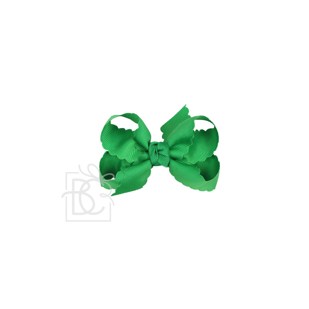 Scalloped Edge Grosgrain Hair Bow