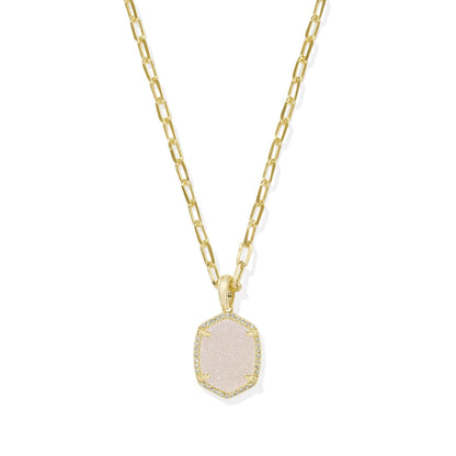 Daphne Pave Frame Short Pendant Necklace