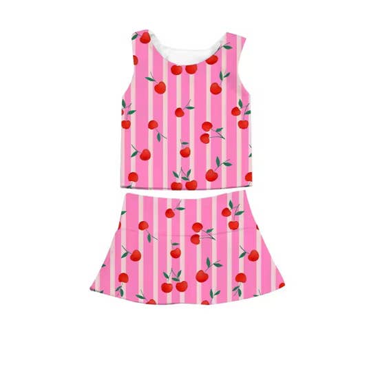 Amelia Cherry Skort Set 