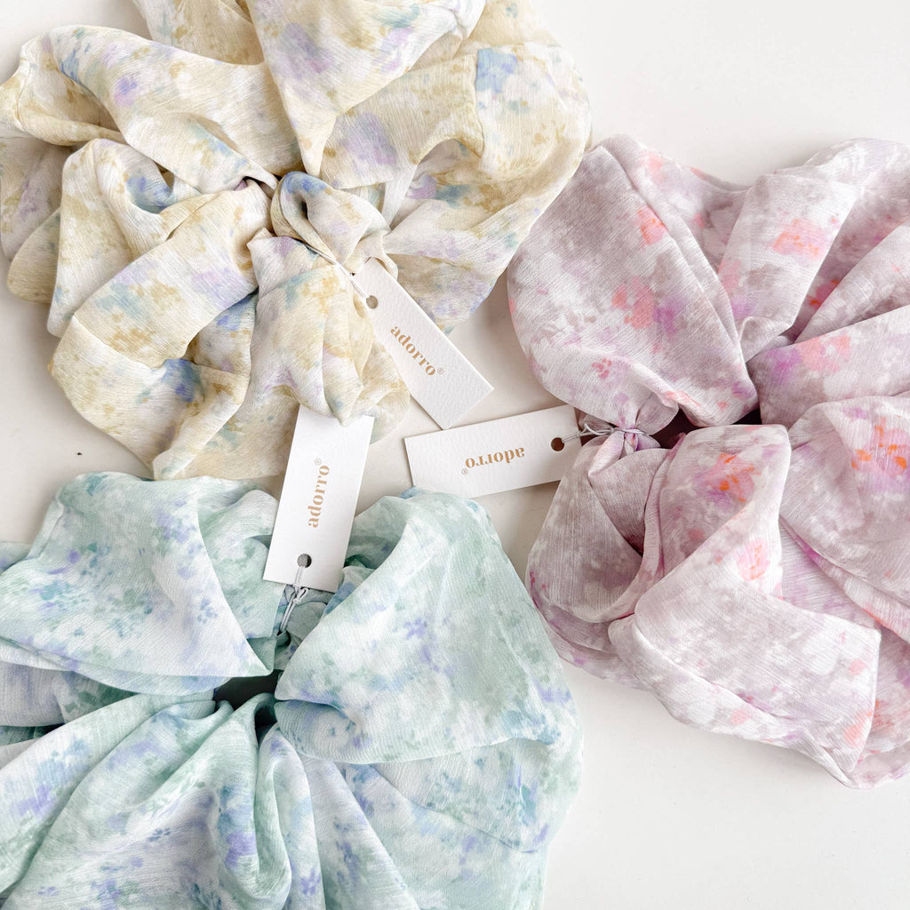 Delicate Floral Mega Scrunchie
