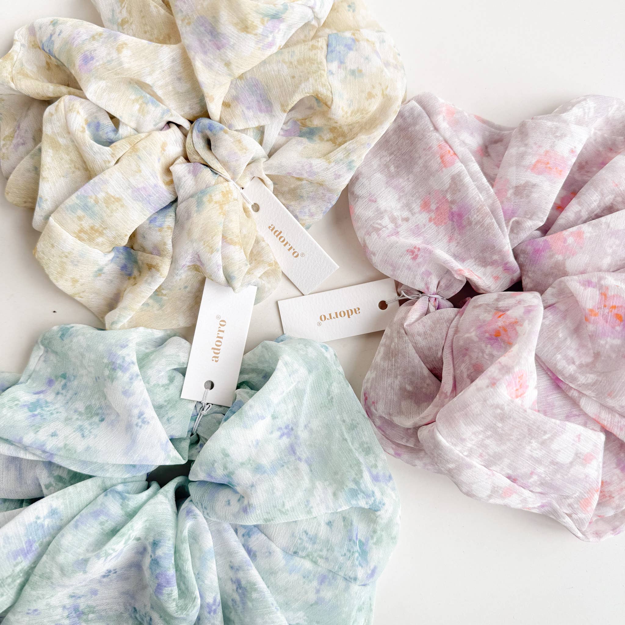 Delicate Floral Mega Scrunchie