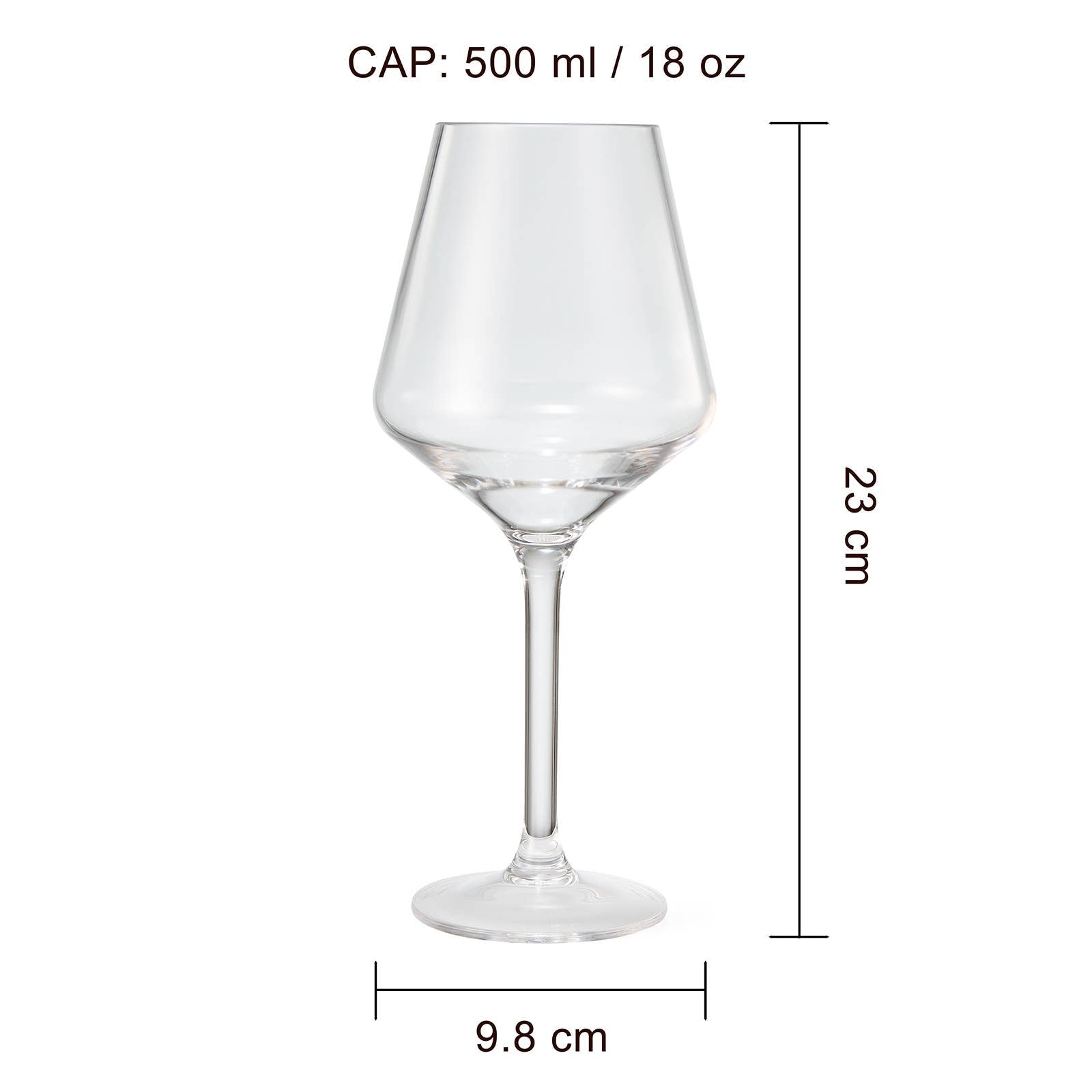 Acrylic Unbreakable Stemmed Plastic Wine Glasses | Set of 4