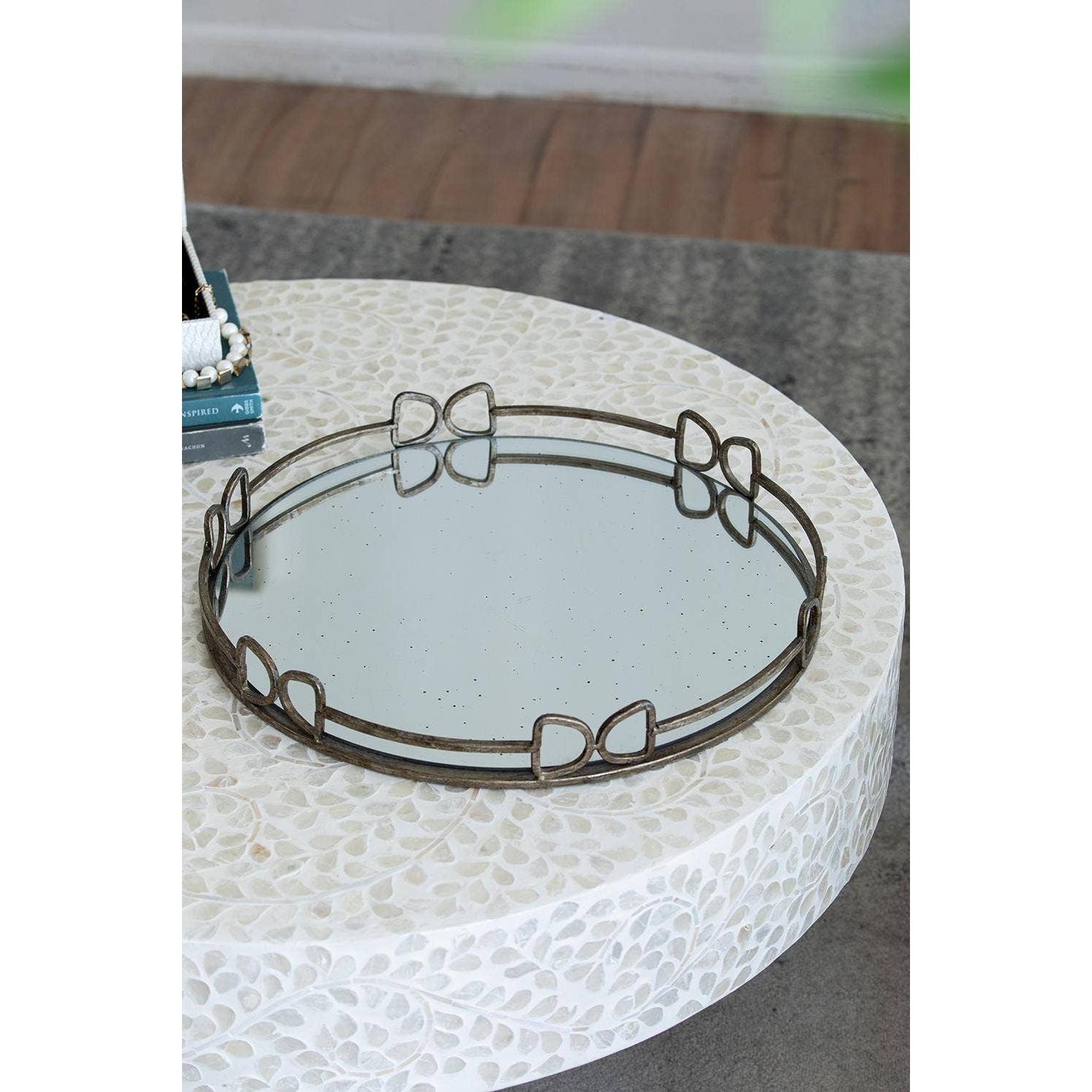 Round Mirror Tray - Large