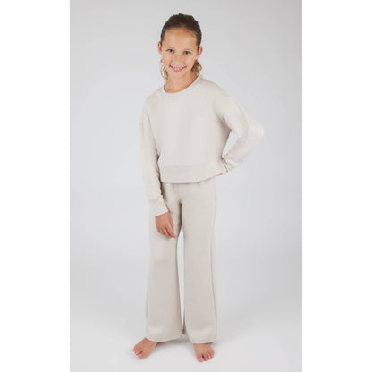 Girls Everyday Scuba Side Slit Pullover and Pant - Set