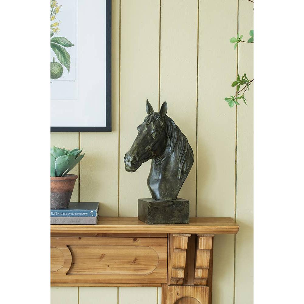 Bronze Polyresin Horse Head Bust