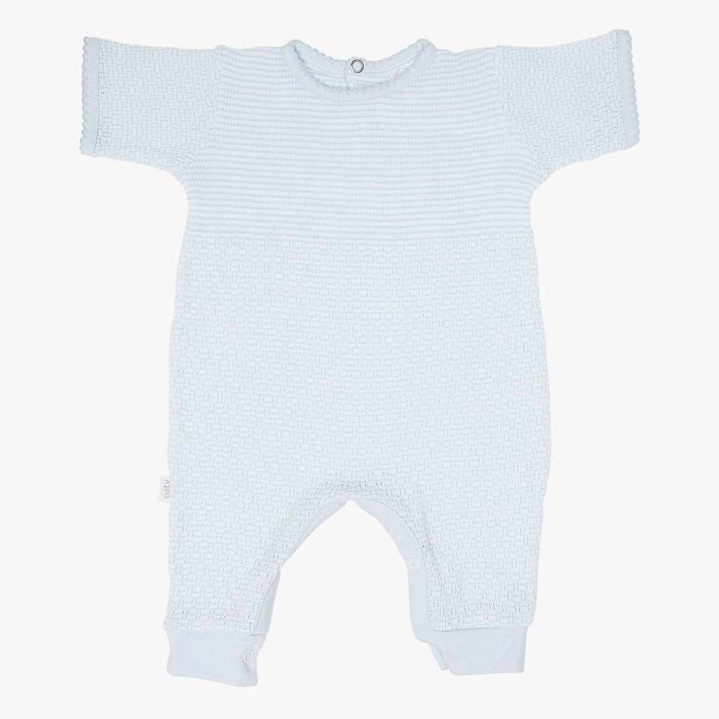 Paty Short Sleeve Knit Romper with Pima Binding