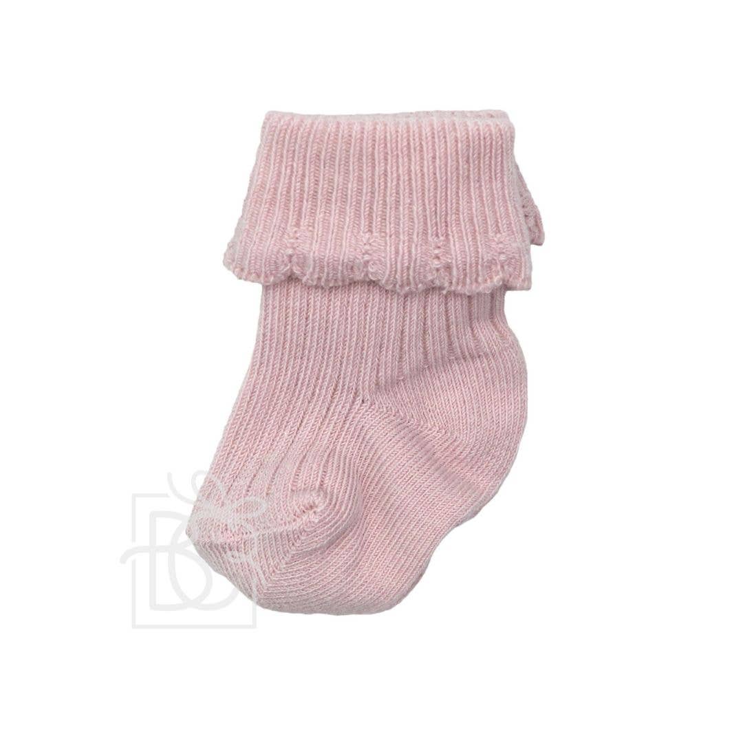 Folded Cuff Newborn Scottish Yarn Socks