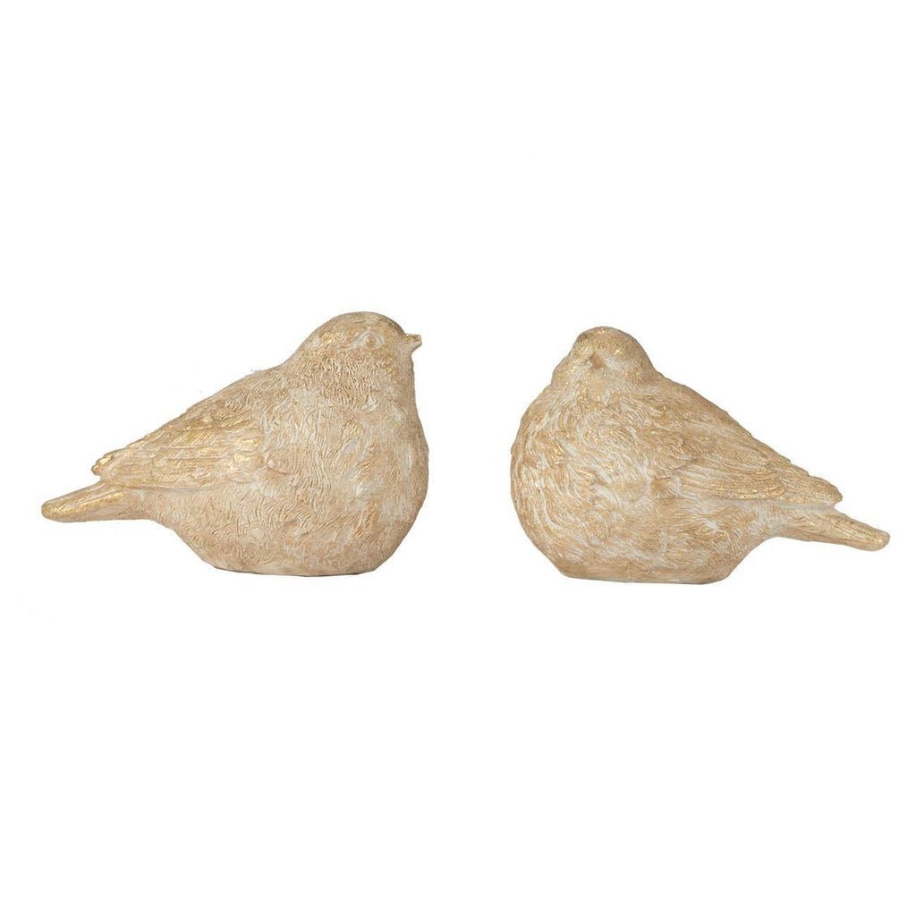 Golden Doves Resin Figurine Set