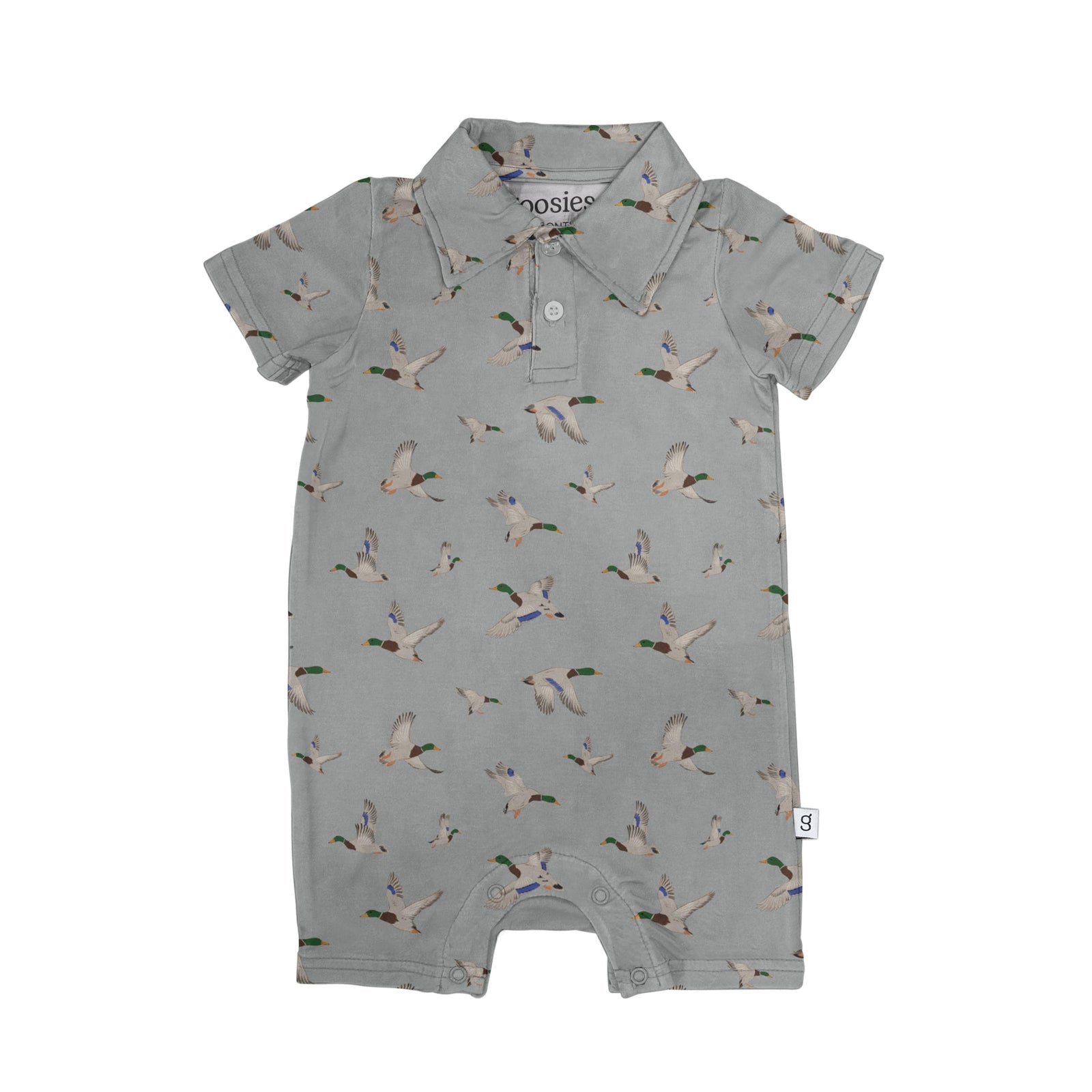 SS Polo Romper, Mallard Ducks | Baby Shower Kate Rustin