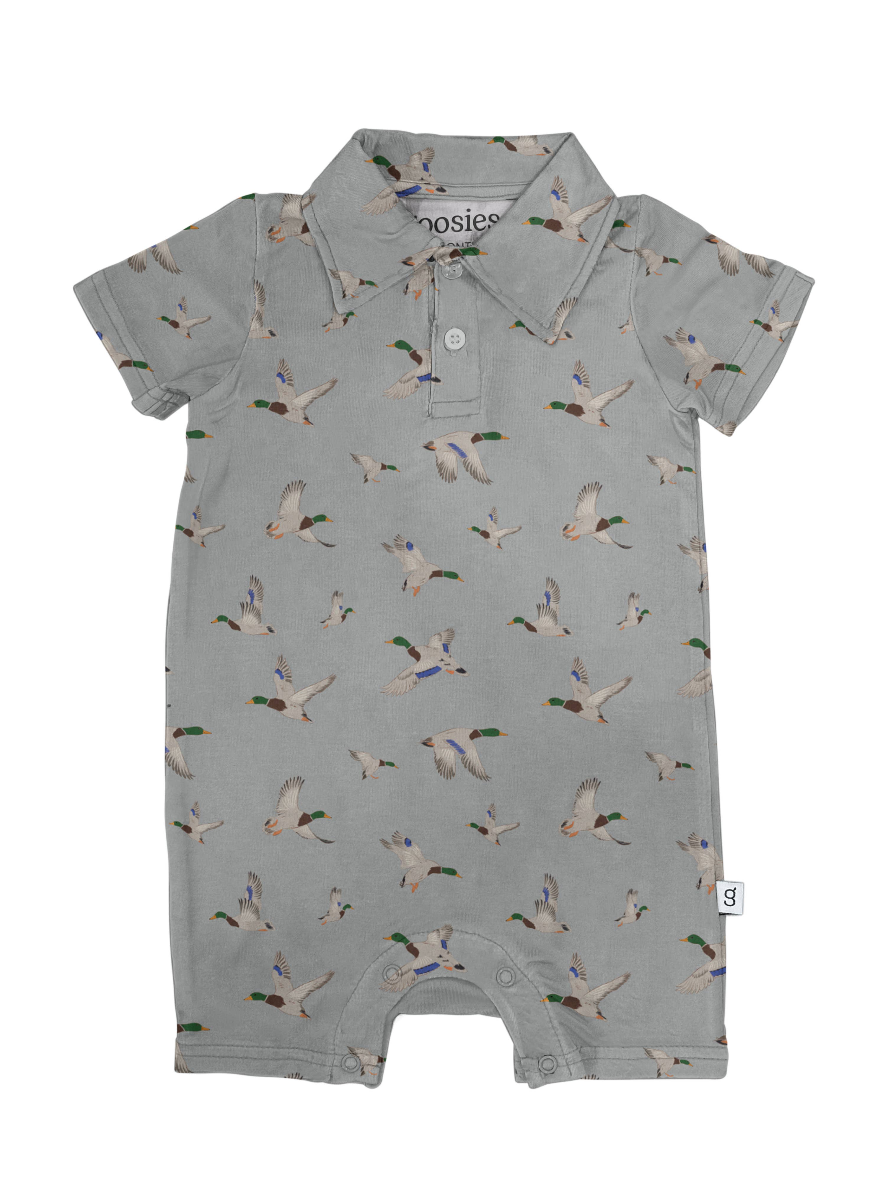 SS Polo Romper, Mallard Ducks | Baby Shower Cassidy Sanford