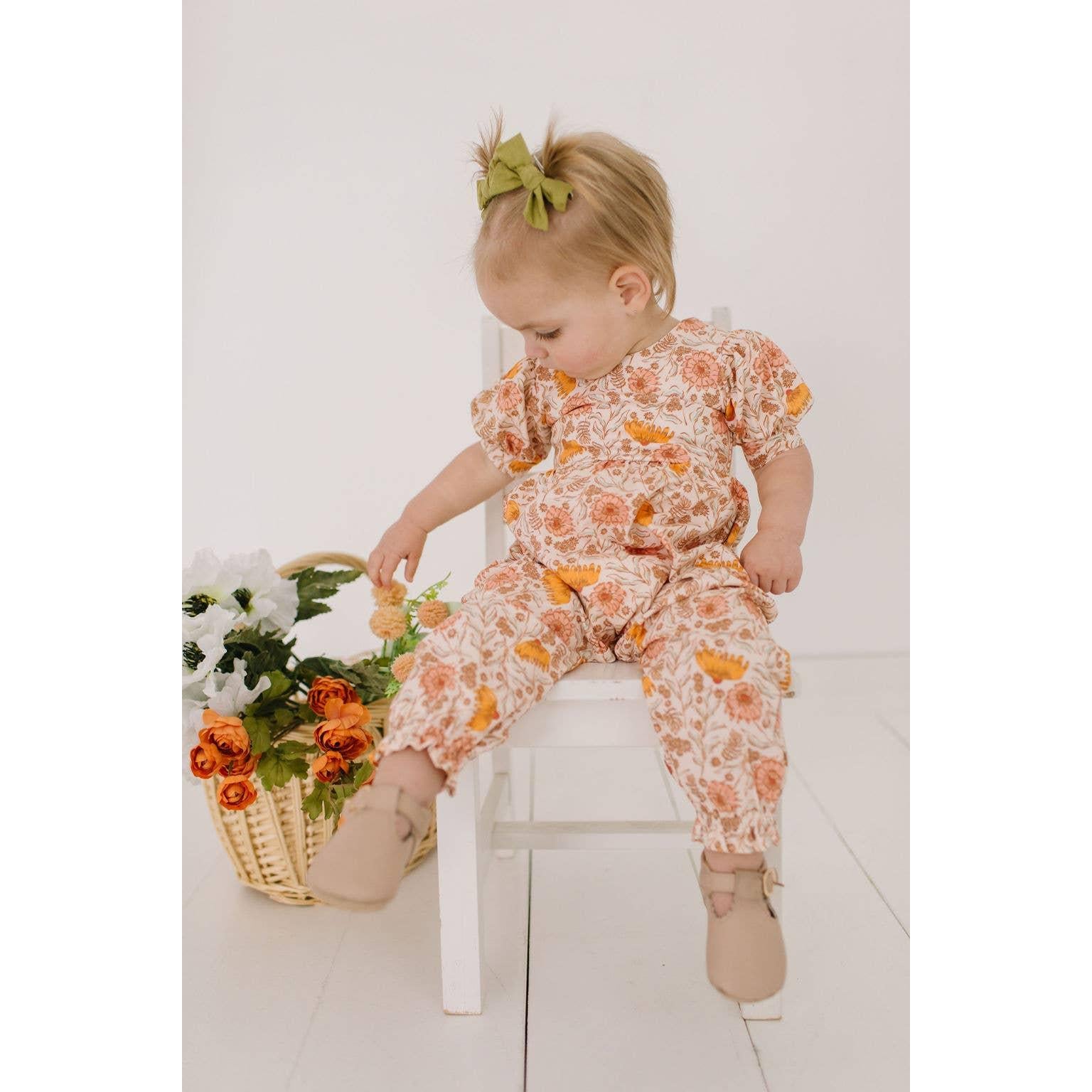 Ollie Jay Puffed Rosie Romper in Boho Floral