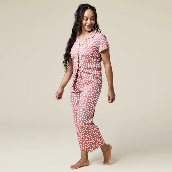 Sleep Soft Slim Notch Collar Capri PJ Set