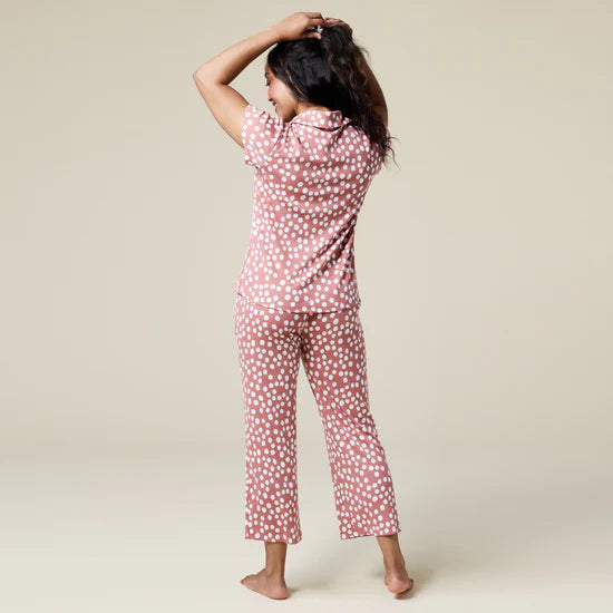 Sleep Soft Slim Notch Collar Capri PJ Set