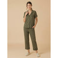 Aria Slim Notch Collar Capri PJ Set