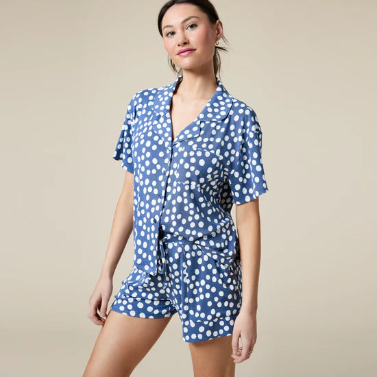 Aria Slim Notch Collar Short PJ Set