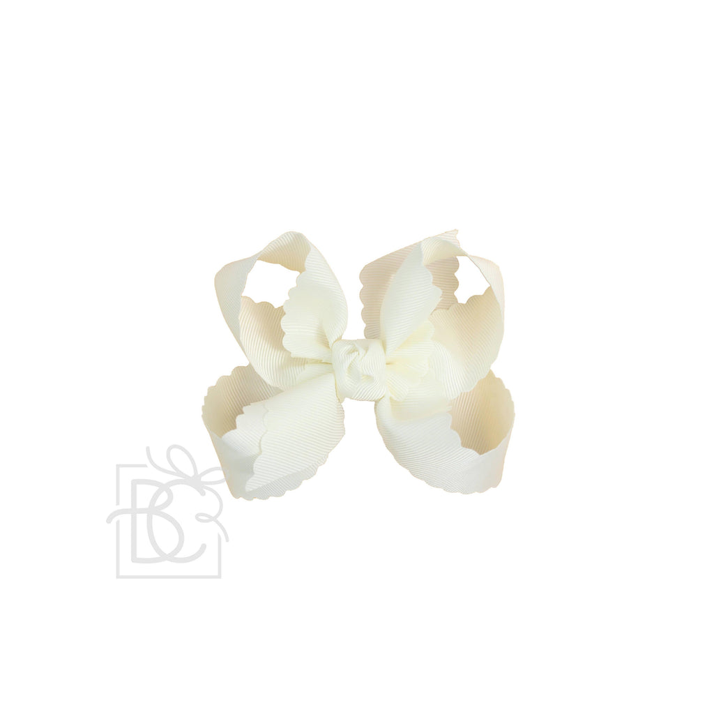Scalloped Edge Grosgrain Hair Bow