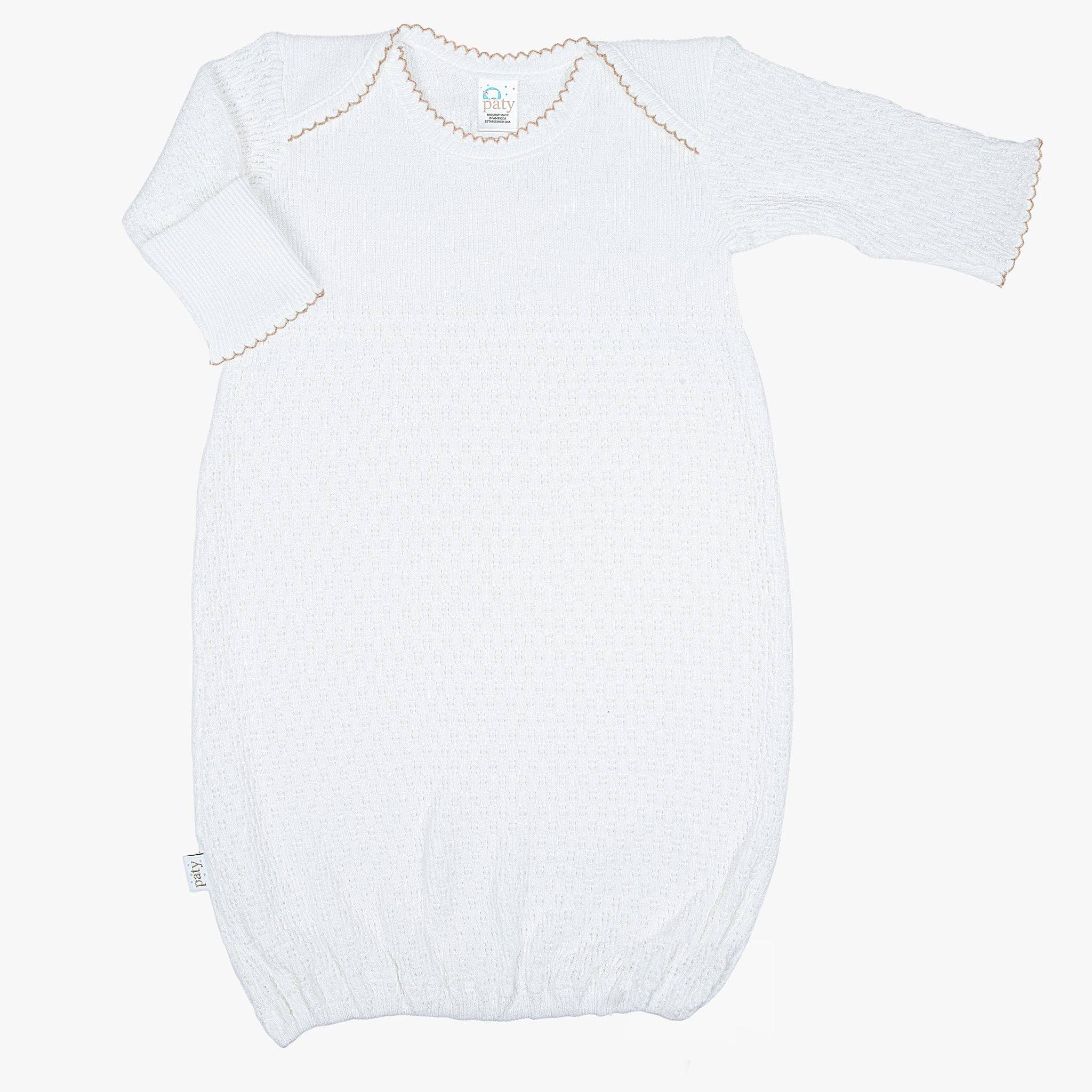 Paty Knit Overlap Shoulder Gown