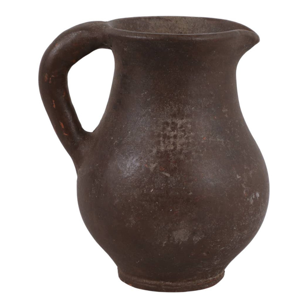 Decorative Vase - Brown Ceramic Terracotta Casual Jug, 8 in.