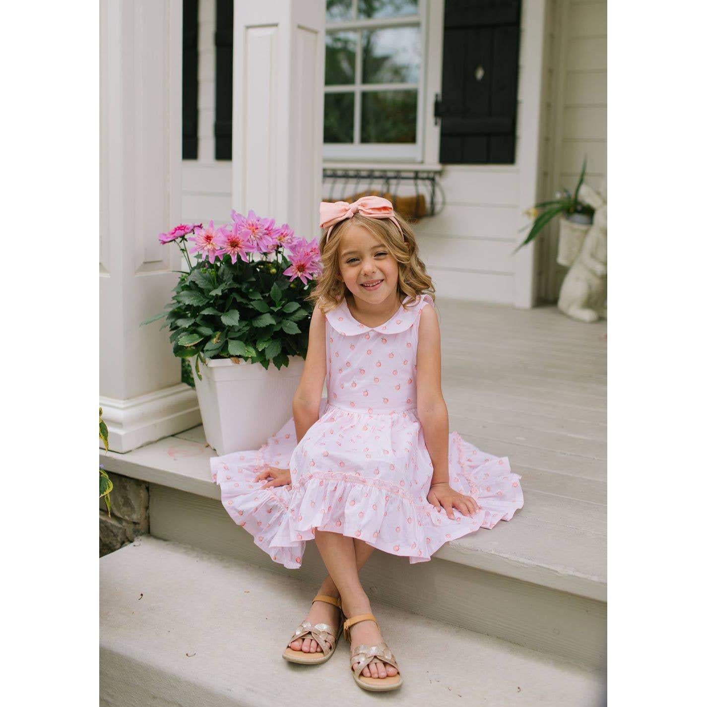 Lara Poplin Dress in Peach of my Heart