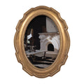Photo Frame - Gold Polyresin Round Vintage Style, 4x6 in.