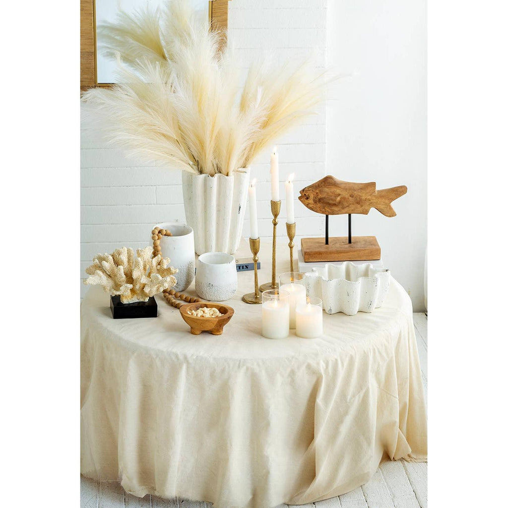 Rustic Scalloped Cement Bowl