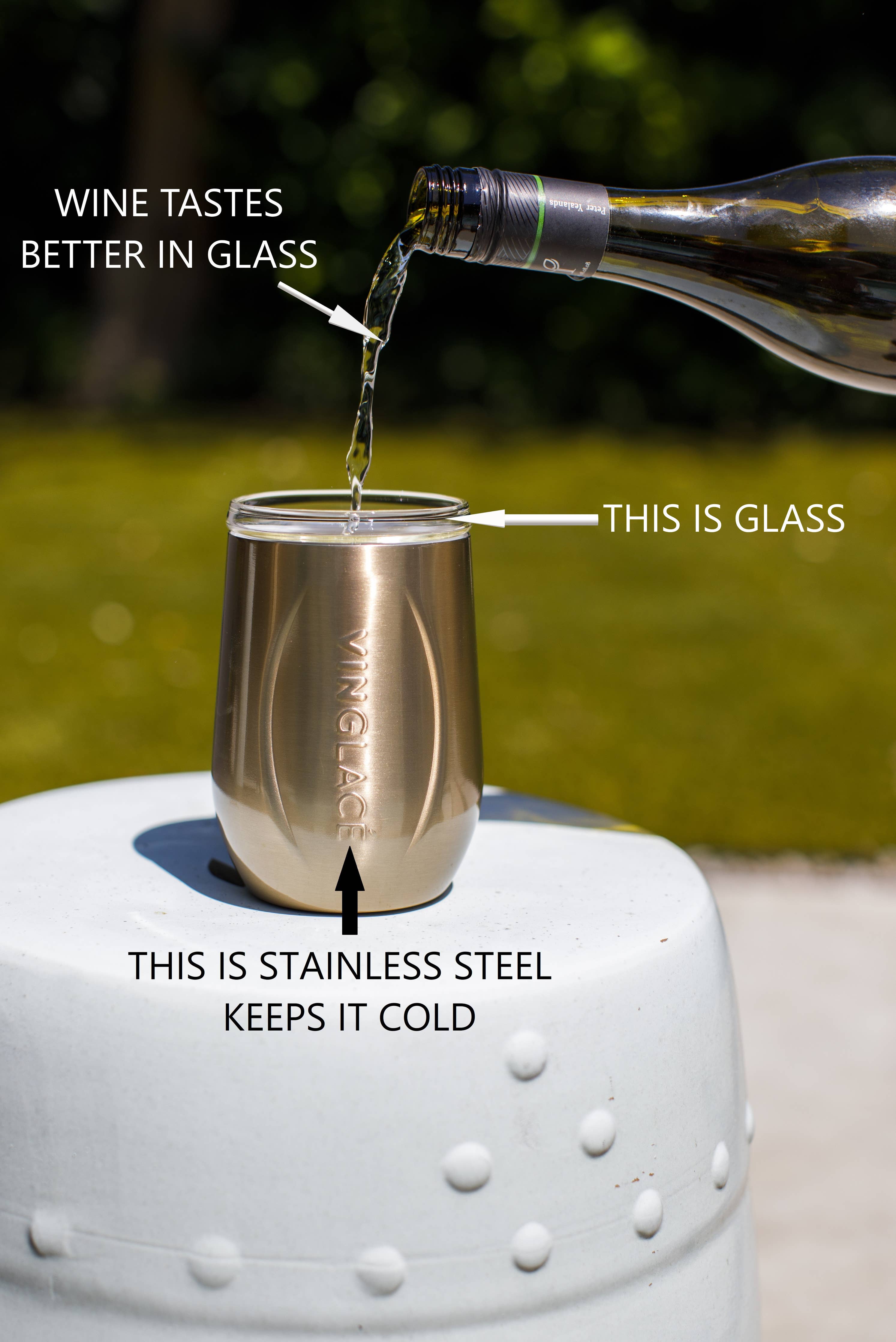 Copper Stemless Wine Glass