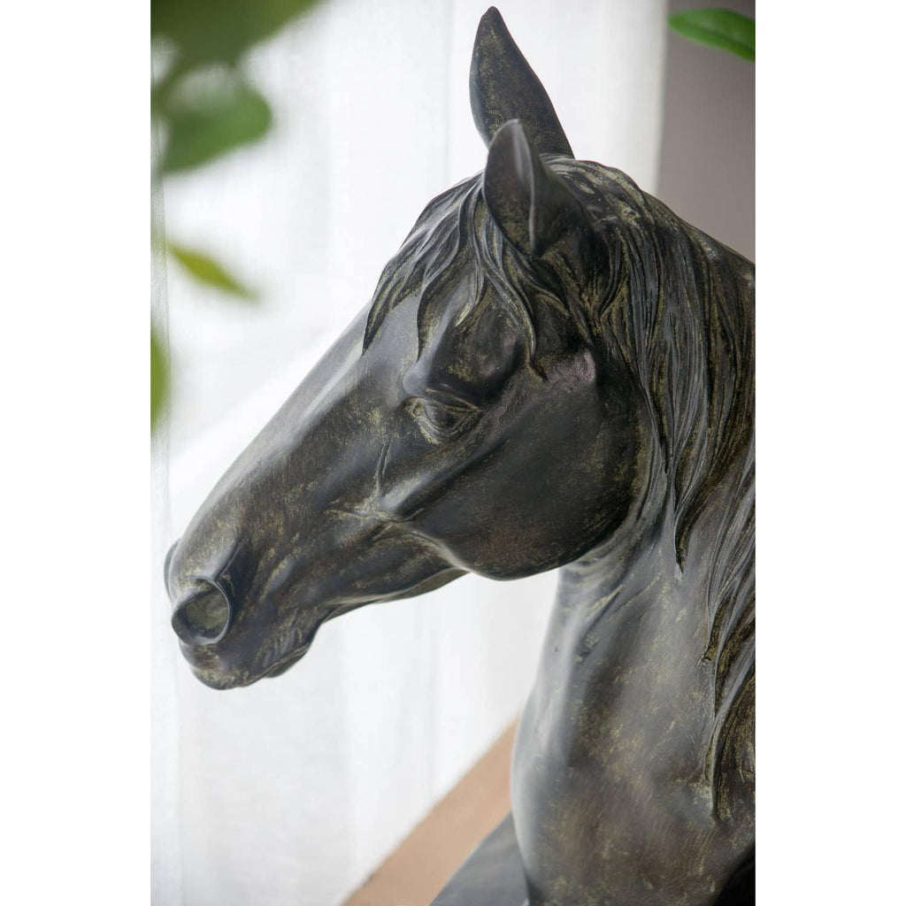 Bronze Polyresin Horse Head Bust