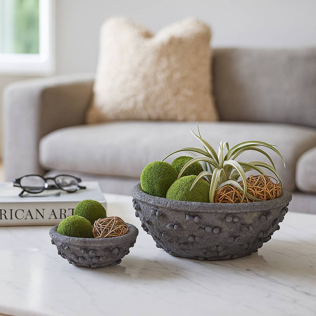 Black Terracotta Knobby Knot Bowls, 2 sizes | Bridal Shower Lieza Klein & Dylan Robbins