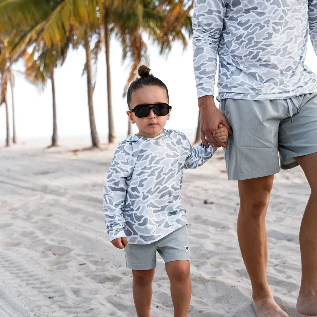Burlebo Youth Performance Hoodie In White Camo