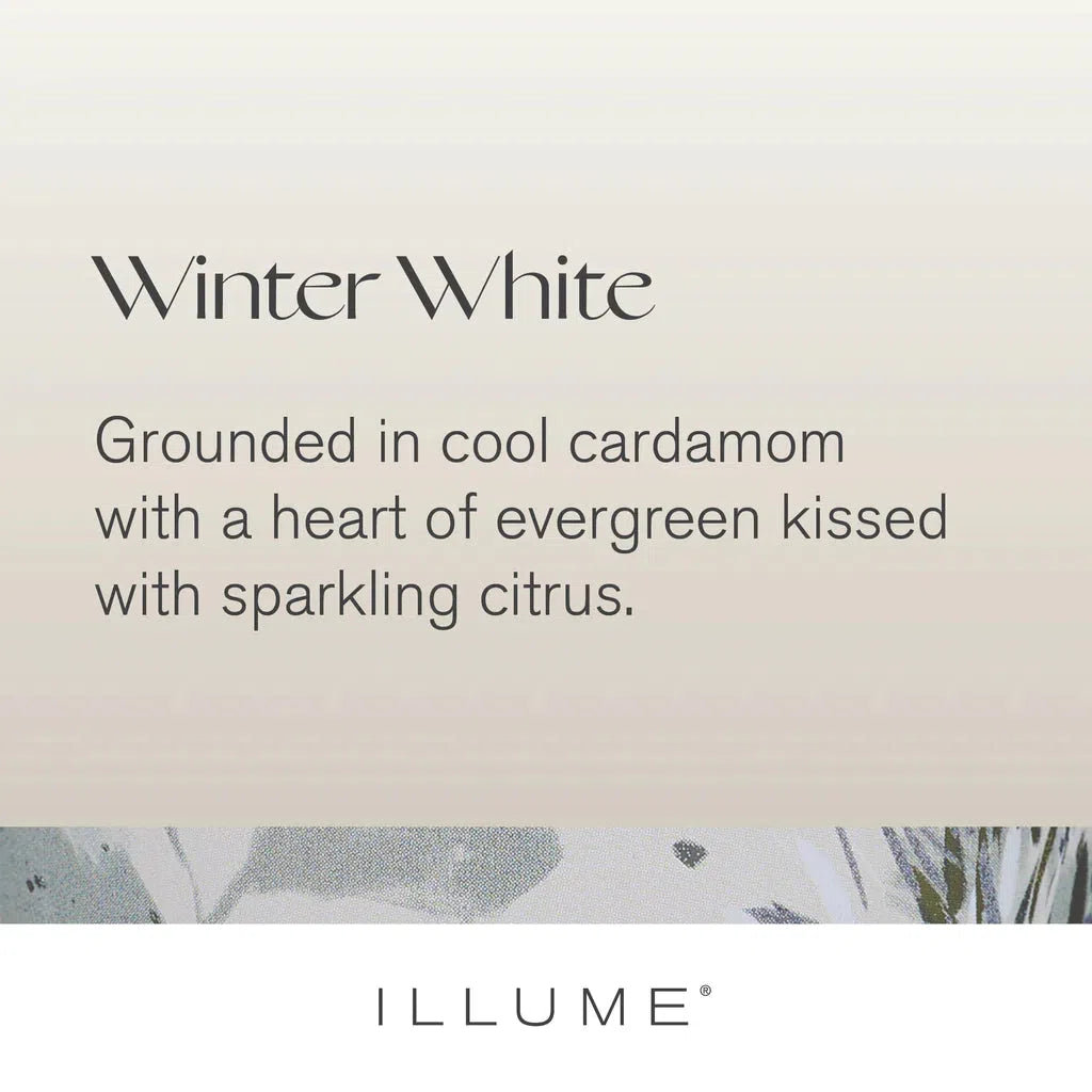 Winter White Radiant Glass Candles