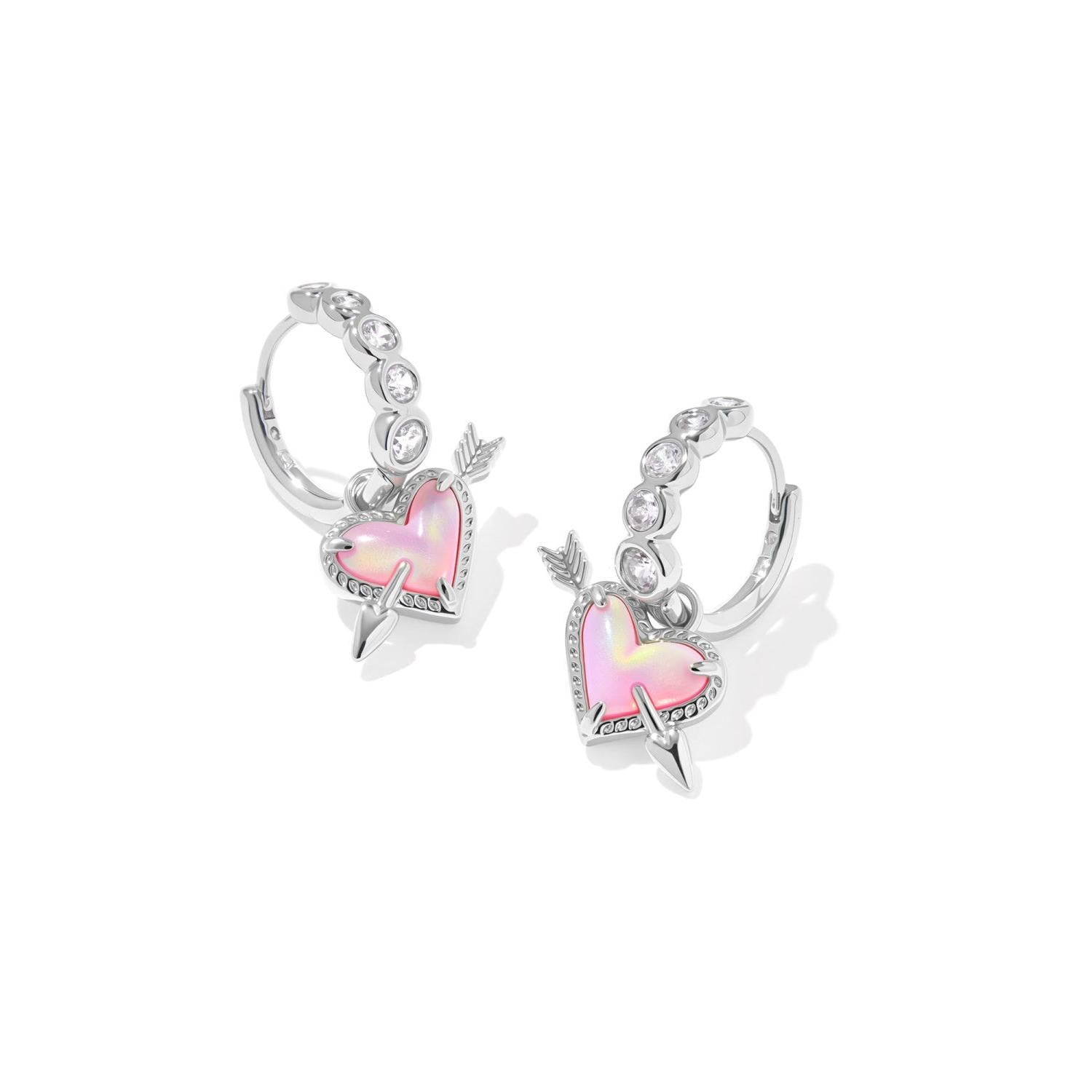 Ari Heart Arrow Huggie Earrings