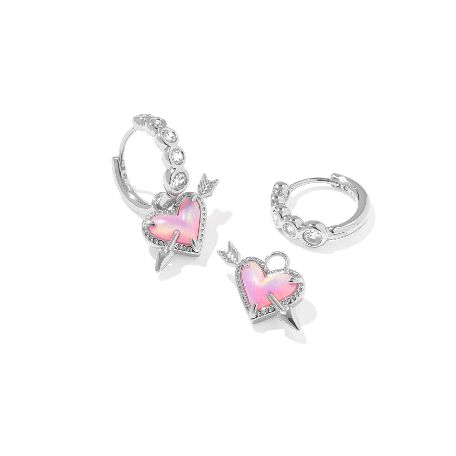 Ari Heart Arrow Huggie Earrings