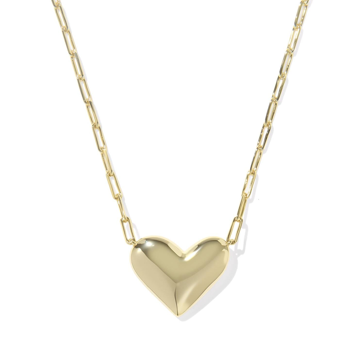 Ari Heart Statement Short Pendant Necklace