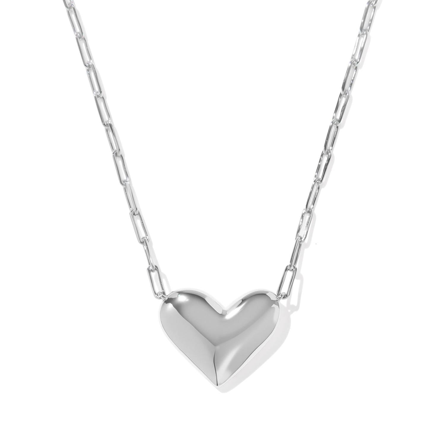 Ari Heart Statement Short Pendant Necklace