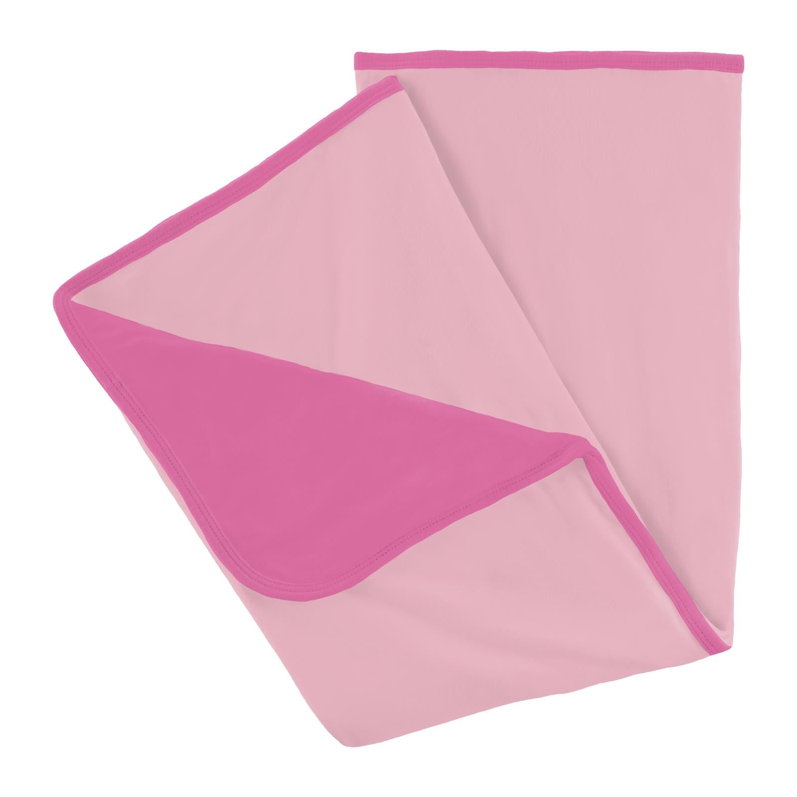 Kickee Pants Basic Stroller Blanket in Cake Pop with Tulip Lasting Impressions